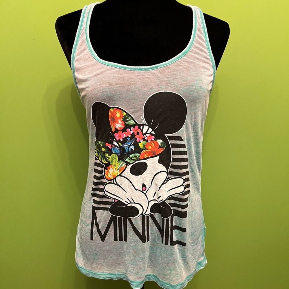 Minnie Mouse Disney floral tank top, size small